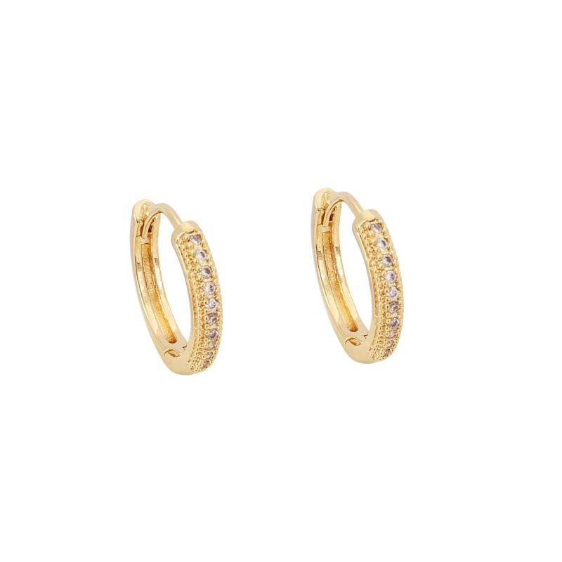 Argolinha Click Cravejada | Banhado em Ouro 18k