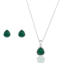 CONJUNTO PEDRA NATURAL PRATA 925