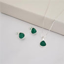 CONJUNTO PEDRA NATURAL PRATA 925