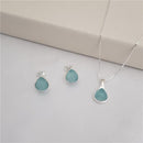 CONJUNTO PEDRA NATURAL PRATA 925