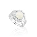 Conjunto 3 Anéis Cravejados com Pedra Natural | Prata 925