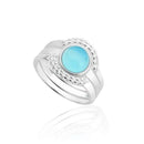 Conjunto 3 Anéis Cravejados com Pedra Natural | Prata 925