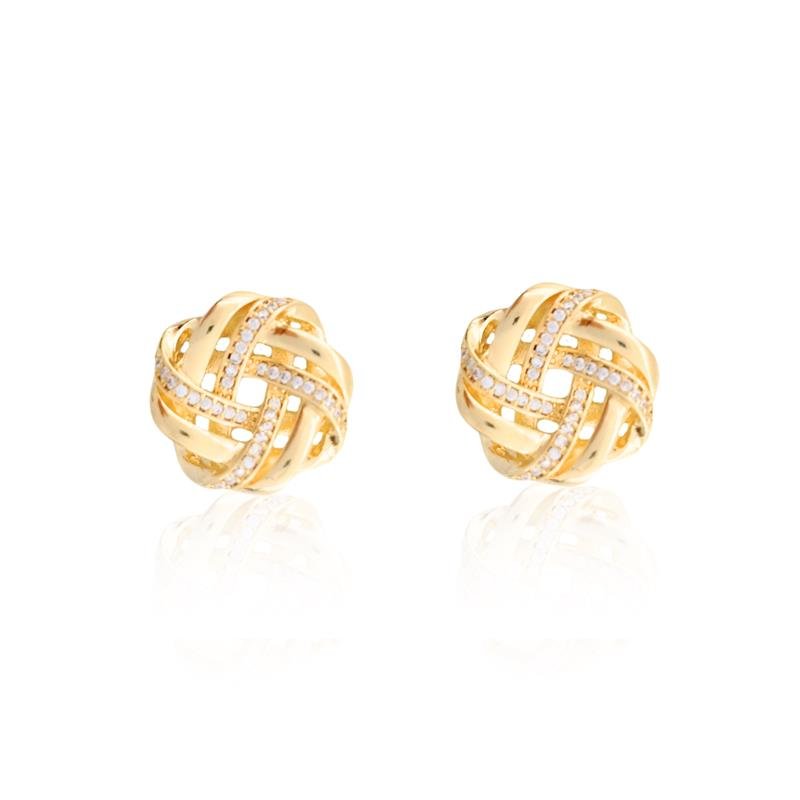 Brinco Nózinho Cravejado | Banhado em Ouro 18k