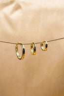 Trio de Argolinhas Lisas | Banhado em Ouro 18k