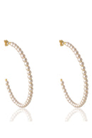 Brinco Argola de Pérolas | Banhado em Ouro 18k