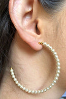 Brinco Argola de Pérolas | Banhado em Ouro 18k