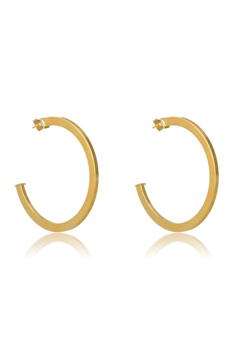 Argola Ampla Fio Grossinho | Banhado em Ouro 18k