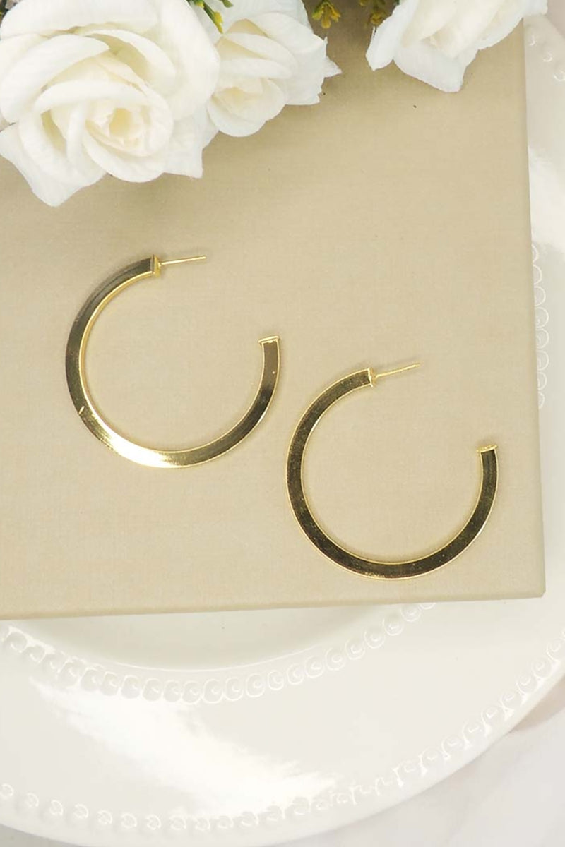 Argola Ampla Fio Grossinho | Banhado em Ouro 18k