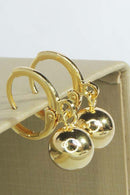 Argolinha com Pingente Bolha | Banhado em Ouro 18k