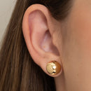 Brinco Fixo Meia Esfera (Médio) | Banhado em Ouro 18k