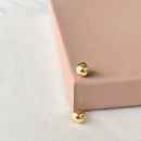 Brinco Fixo Meia Esfera (Pequeno) | Banhado em Ouro 18k