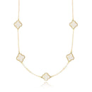 Colar Trevo Arredondado 50cm | Banhado a Ouro 18k