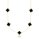 Colar Trevo Arredondado 50cm | Banhado a Ouro 18k