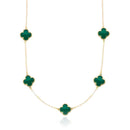 Colar Trevo Arredondado 50cm | Banhado a Ouro 18k