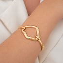 Bracelete Orgânico Vazado | Banhado em Ouro 18k