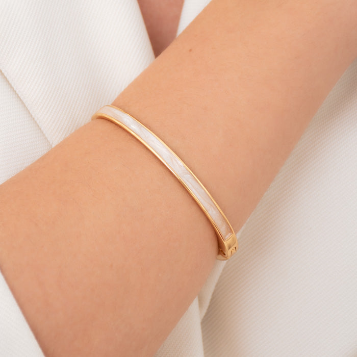Bracelete Madrepérola Médio | Banhado em Ouro 18k