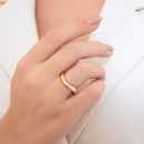 Anel Ondulado | Banhando em Ouro 18k