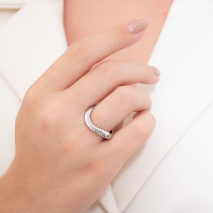 Anel Ondulado | Banhando em Ouro 18k