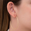 Argola Torcidinha 5cm de Diâmetro | Banhado em Ouro 18k