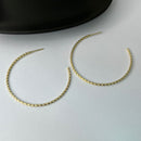 Argola Torcidinha 5cm de Diâmetro | Banhado em Ouro 18k