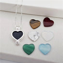 Colar Coração Relicário 7 Pedras | Prata 925