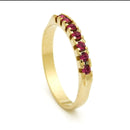 Anel Aparador Cravejado Ouro Amarelo | Banhando em Ouro 18k