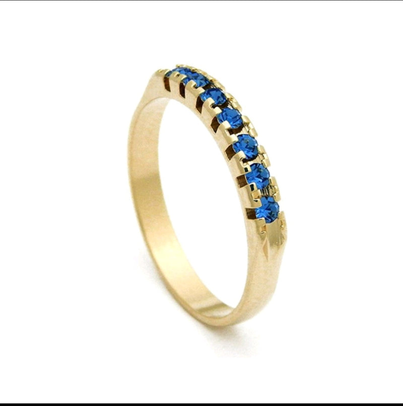 Anel Aparador Cravejado Ouro Amarelo | Banhando em Ouro 18k