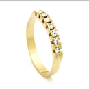 Anel Aparador Cravejado Ouro Amarelo | Banhando em Ouro 18k