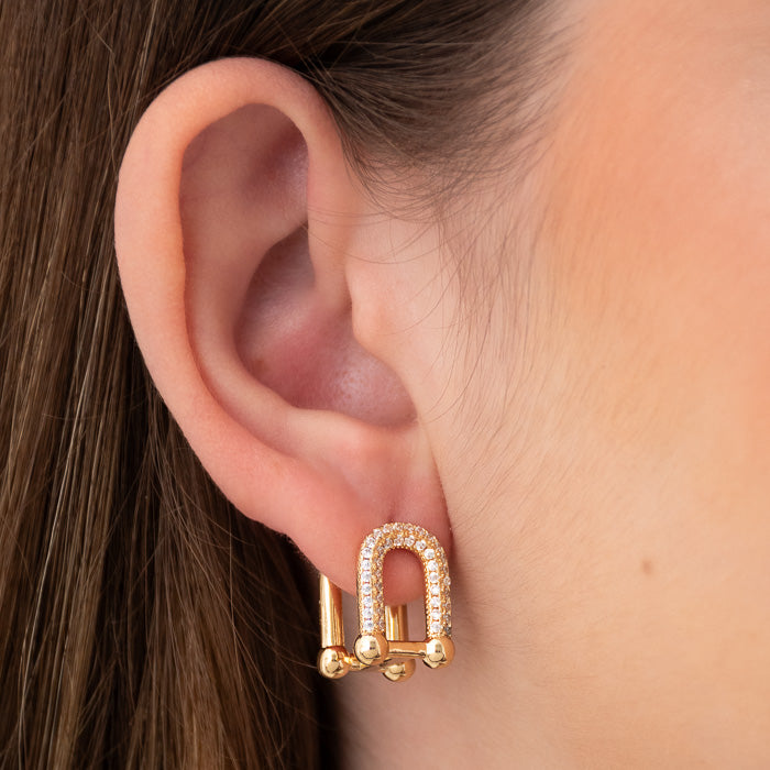 Argola Articulada Cravejada Tiff